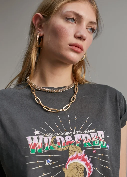 Camiseta tigre desgastada