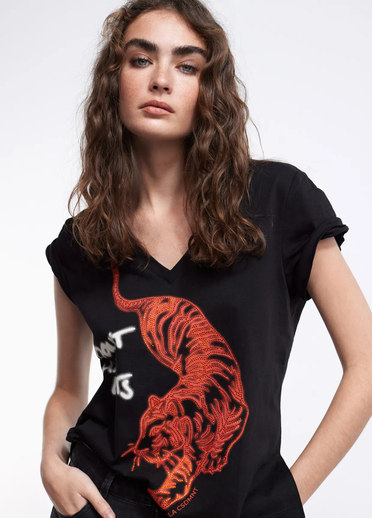 Camiseta tigre strass