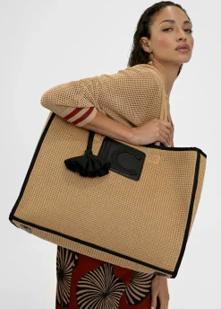 Capazo con ribetes a contraste