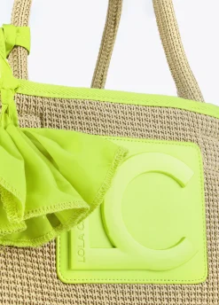 Capazo con ribetes color fluor