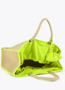 Capazo con ribetes color fluor