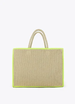 Capazo con ribetes color fluor