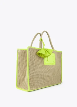 Capazo con ribetes color fluor