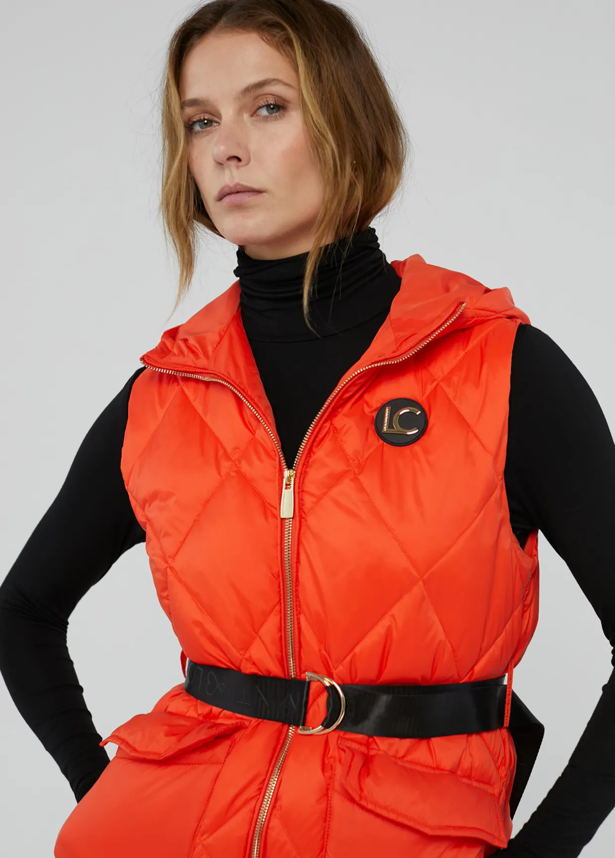 Chaleco largo acolchado