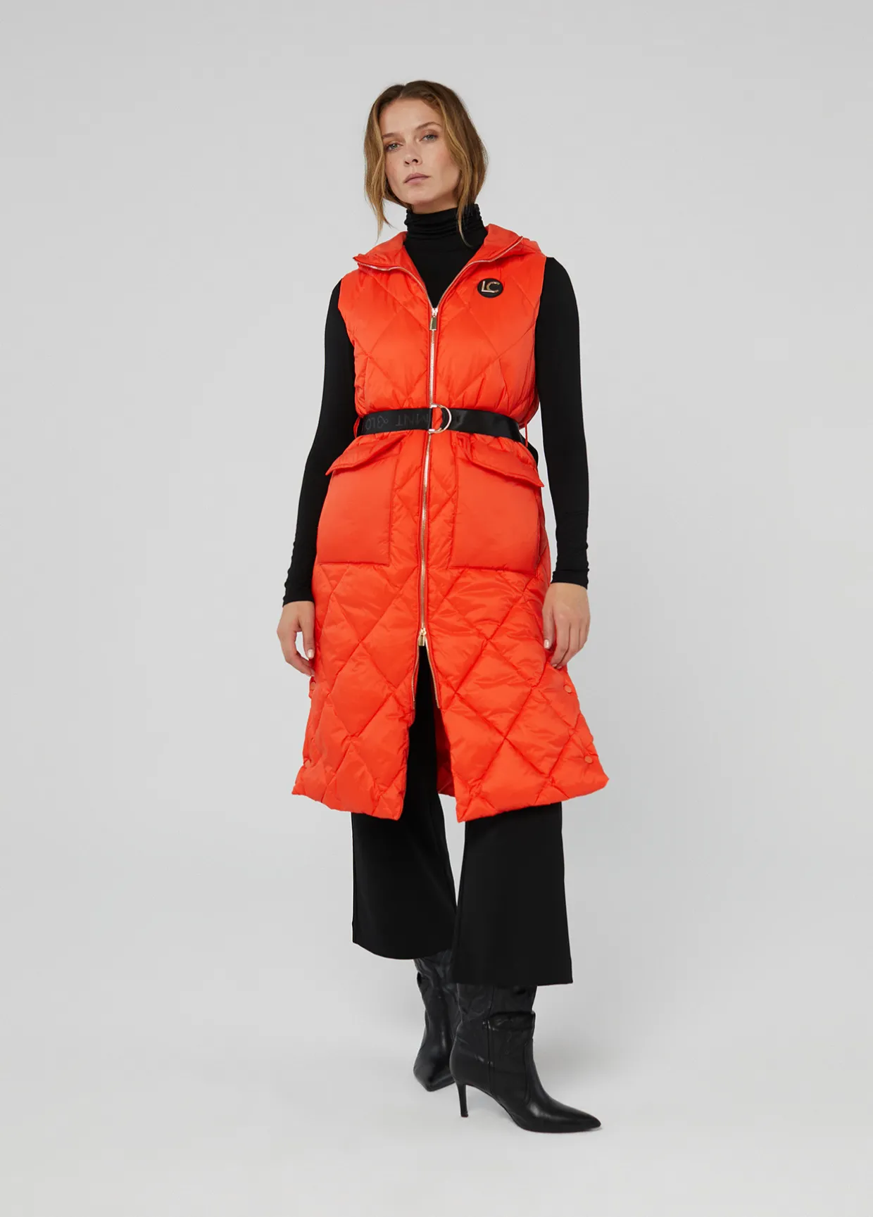 Chaleco largo acolchado