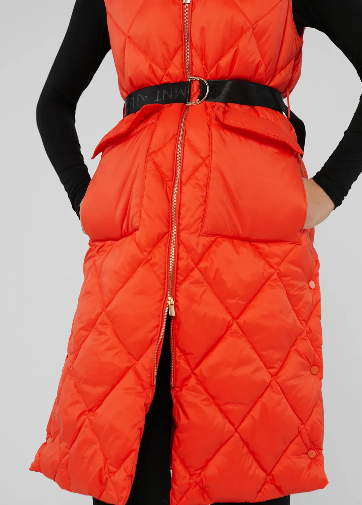 Chaleco largo acolchado