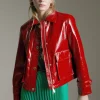 Chaqueta efecto charol