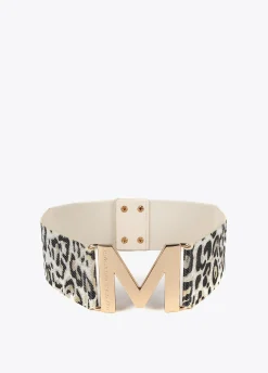 Cinturón elástico animal print