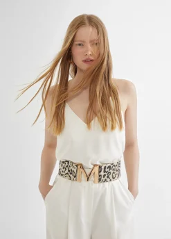 Cinturón elástico animal print