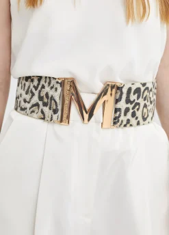 Cinturón elástico animal print