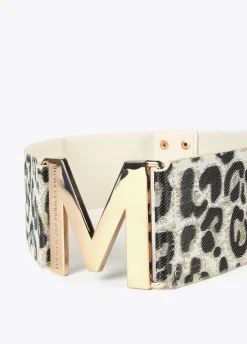Cinturón elástico animal print