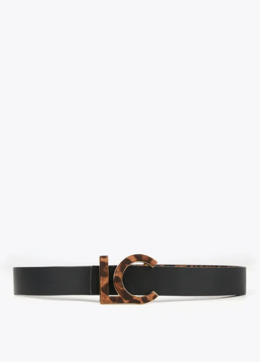 Cinturón reversible animal print