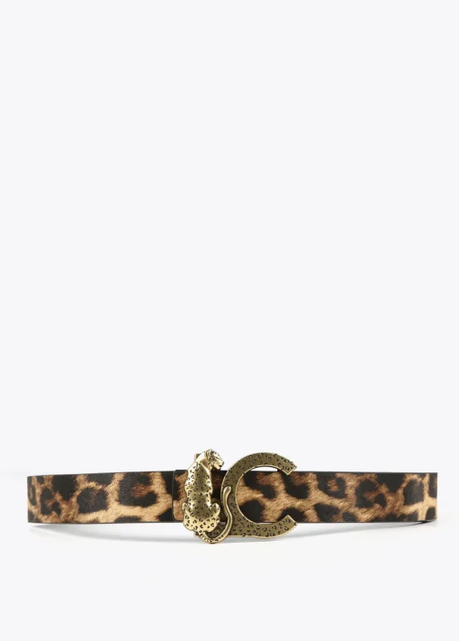 Cinturón reversible animal print