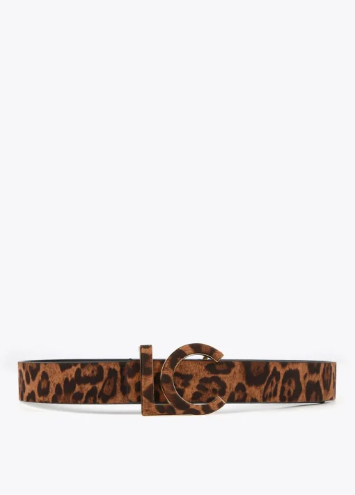 Cinturón reversible animal print