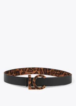 Cinturón reversible animal print