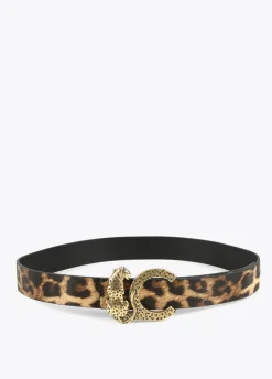 Cinturón reversible animal print