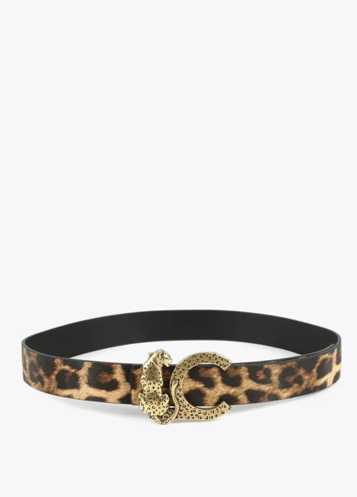Cinturón reversible animal print