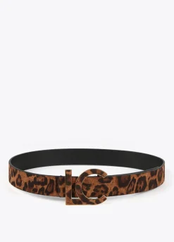 Cinturón reversible animal print