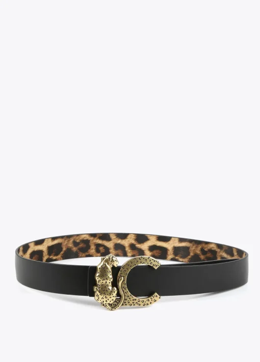 Cinturón reversible animal print