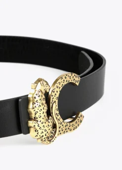 Cinturón reversible animal print