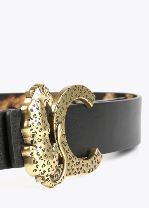 Cinturón reversible animal print