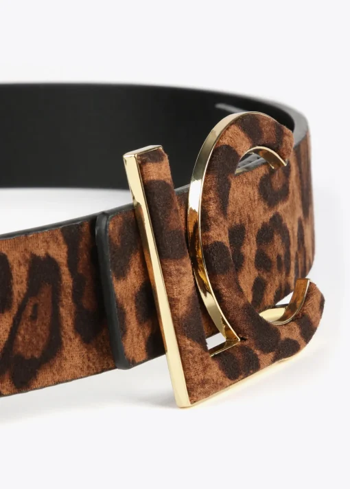 Cinturón reversible animal print