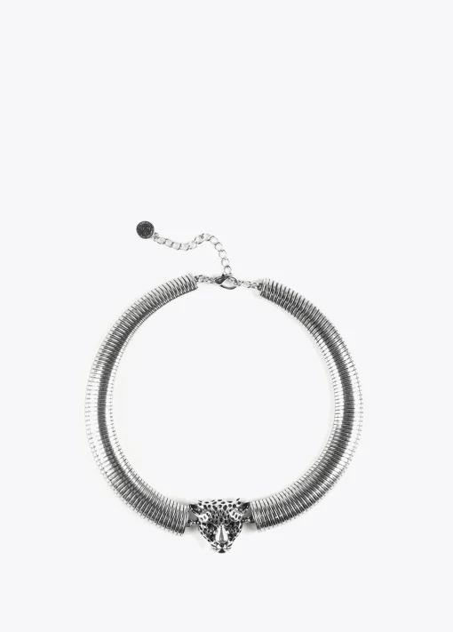 Collar cabeza leopardo