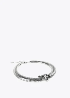 Collar cabeza leopardo