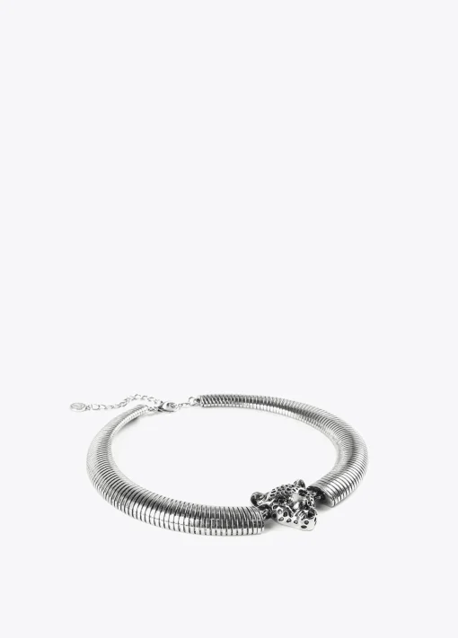 Collar cabeza leopardo