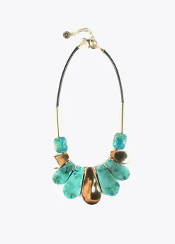 Collar con colgante turquesa