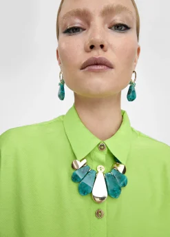 Collar con colgante turquesa