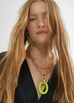 Collar doble cadena y colgante