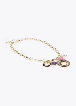 Collar dorado con charms