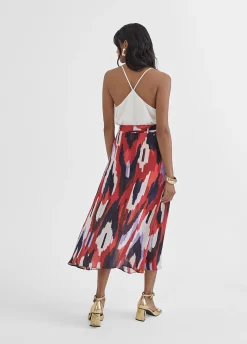 Falda fluída estampada