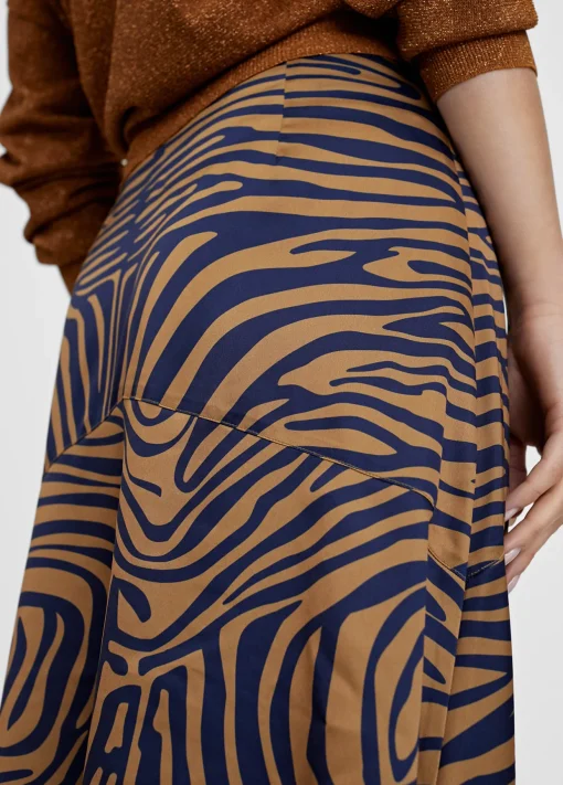 Falda midi estampado cebra