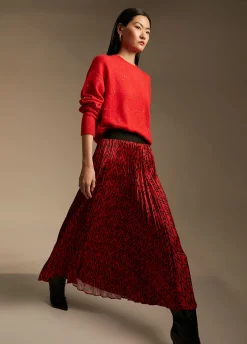 Falda plisada monograma