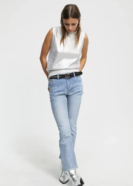 Jeans efecto tornasolado