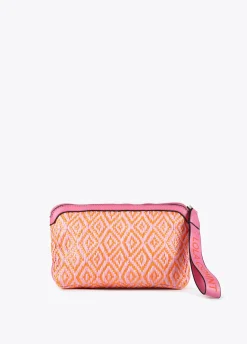 Neceser efecto rafia bicolor