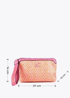 Neceser efecto rafia bicolor