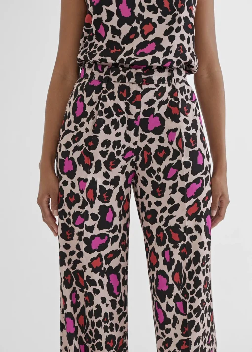 Pantalón recto animal print