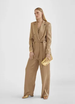 Pantalón recto satinado