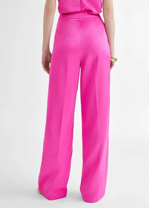 Pantalón recto satinado