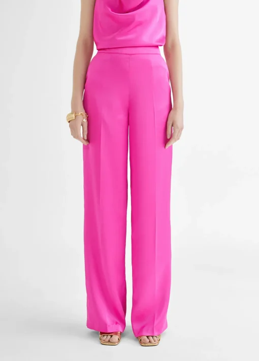 Pantalón recto satinado