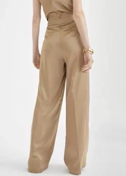 Pantalón recto satinado