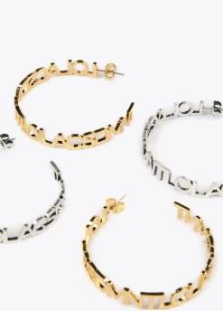 Pendientes aro logotipado