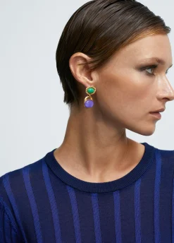 Pendientes bicolor