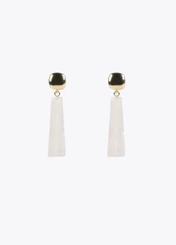 Pendientes blancos dos piezas