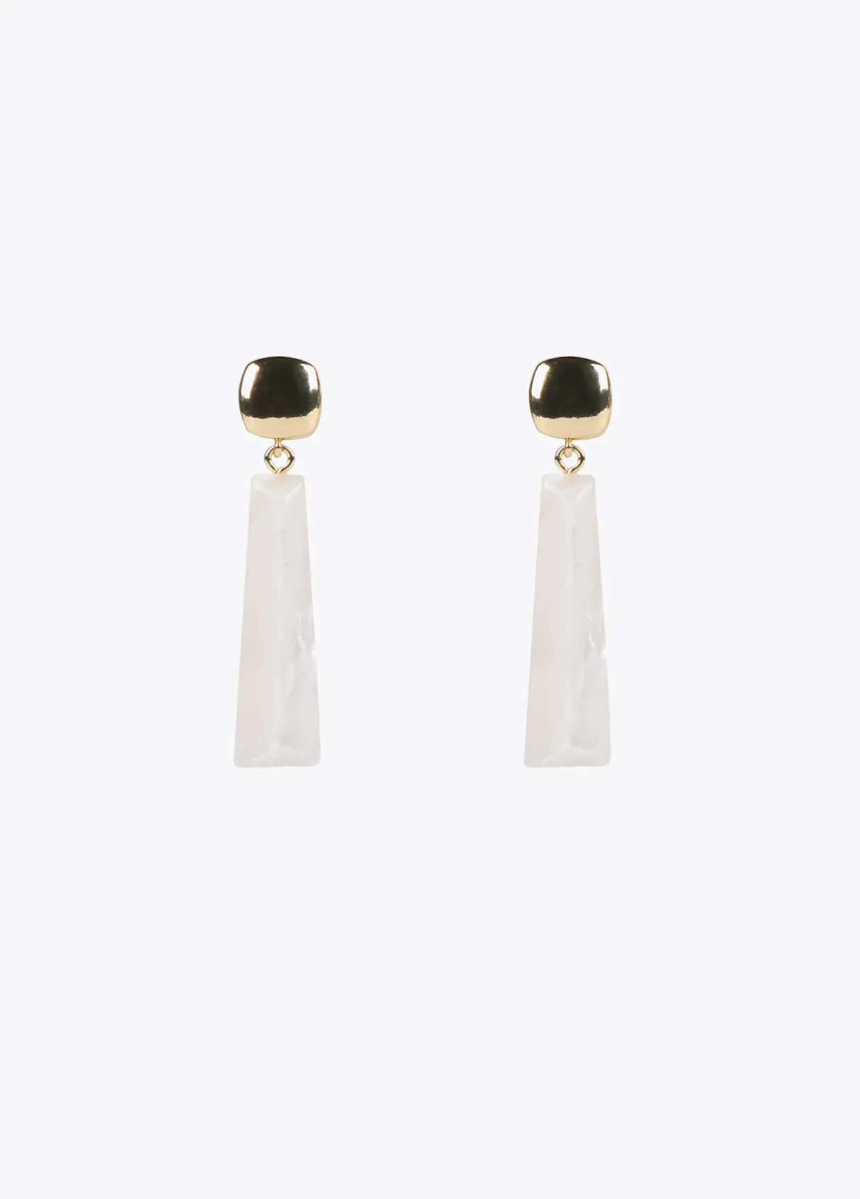 Pendientes blancos dos piezas