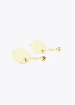 Pendientes botón y aro charms