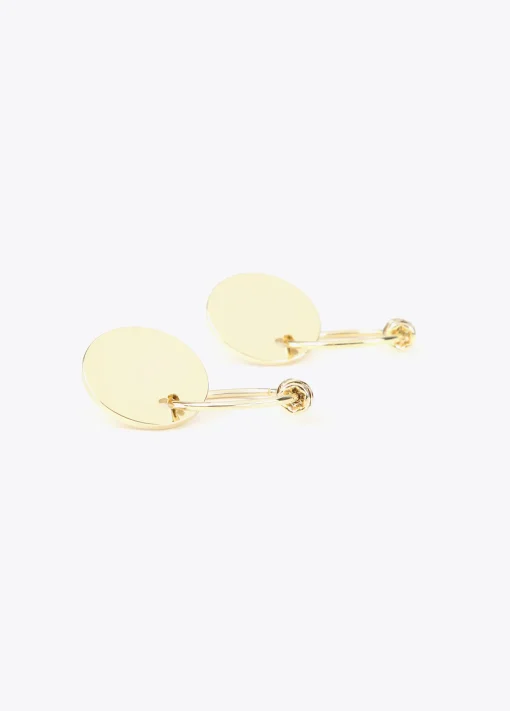 Pendientes botón y aro charms